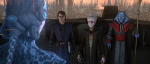 Senator Amidala informed Supreme Chancellor Palpatine and the Jedi of the invasion of Scipio.