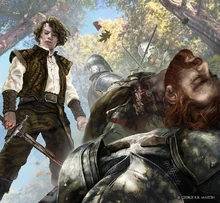 Harren the Red after being killed by Bernarr Brune.