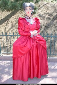 Lady Tremaine poses for a photo at one of the Disney Parks