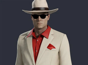 Agent 47 disguised as Terry Norfolk.