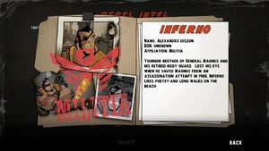 Inferno's bio.