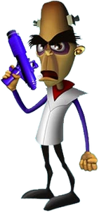 Brio with his gun in a promotional image of Crash Bash.