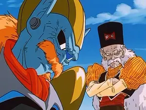 Dr. Myuu's evil grin with Dr. Gero.