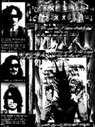 A college art project by Xreamy, featuring Dogtooth with his hands up.