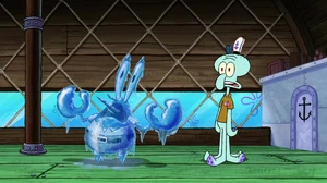 Mr. Krab frozen.