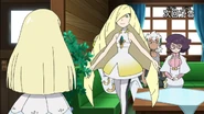 Lusamine is happy to see Lillie again.