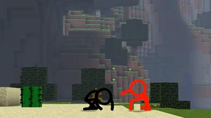 Suddenly, the duo arrives at Minecraft, still in it's Beta.