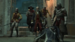 El Tiburón incapacitating Edward.