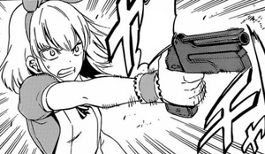 Attempting to gun down Leone