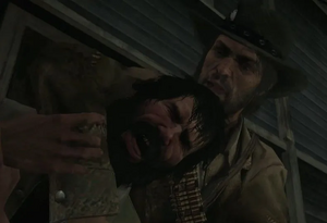 Irish getting choked by John Marston