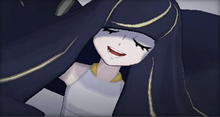 Motherbeast Lusamine with her eyes closed