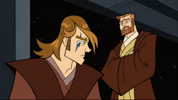 Obi-Wan tells Anakin the most difficult trial a Jedi must face is to look inside oneself.