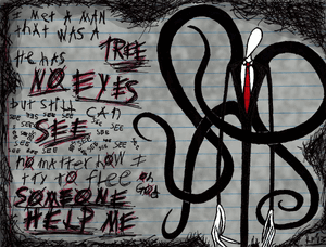 The Slender Man depicted by DarkShadows.