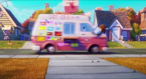 Poopypants gets hit by an ice cream truck.