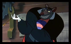Ratigan's debut in The Great Mouse Detective.