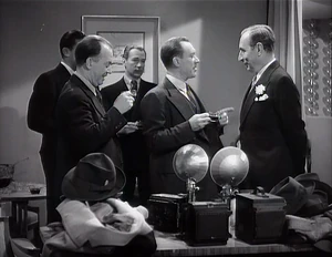 Grover with the news reporters