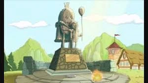 A statue of King Jellybean.