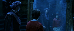 Quirrell with Harry before the Mirror of Erised