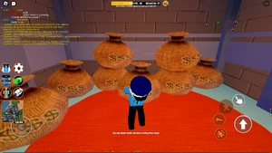 A criminal being busted in a bank robbery
