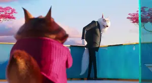 Jerry interrupting Crystal's attempt to drop Moon, telling him that he's needed for an interview with Linda Le Bon in "Hot News".