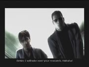 Birkin and Wesker killing James Marcus