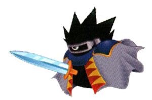 Dark Matter Blade as he appears in an unlockable picture in Kirby: Squeak Squad.