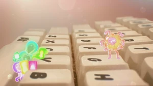 Virus fighting with some bacteria.