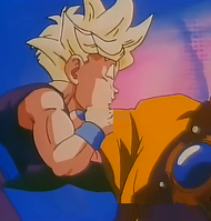 Slug punches Gohan in the stomach