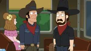 Clint telling another gang members he killed the conductor.