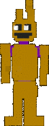 William wearing the Spring Bonnie suit laughing at the ghosts of his victims.