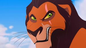 Scar becomes evil and begins his hatred of Mufasa