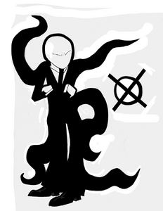 Slender Man as he appears in the Pastamonsters web comic.