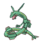 Rayquaza's model in the 3D games.