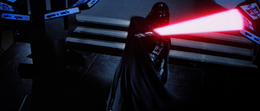 Vader throwing his lightsaber at Luke.