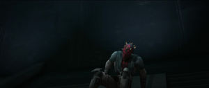 With Maul temporarily out of the fight, Sidious played with Opress for short time.