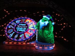 Oogie, as he appears in the Haunted Mansion Holiday Ride.