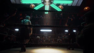 Tabitha fights against "Grundy".