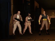 Ubu and his men searching for Batman and Talia