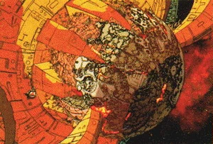 Unicron bites down on a planet