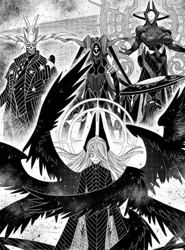 Ba'al and four Demon Barons: Agali Arept, Fleurety, Nergal and Zarich