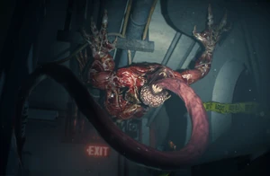 The same Licker as it appears in the Resident Evil 2 remake.