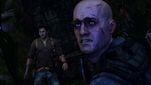 Zoran Lazarević looks in horror as the Shambhala Guardians approach him moments before his demise.