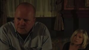 Phil tells Sharon about how his late father mistreated him in his rough childhood.