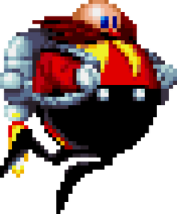 Dr. Eggman wearing his jetpack.