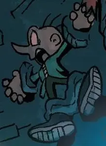 Snively Dark Mobius.webp (19 KB) Snively's corpse in Dark Enerjak's trophy room.