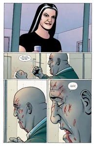 Kingpin is left to die by his wife Vanessa.