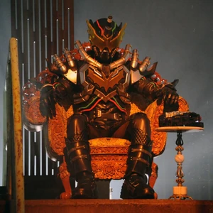 Night Rogue sitting in his chair.