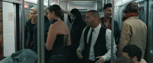 Quinn exits the subway and leaves Mindy to bleed out.