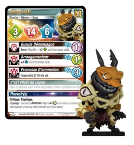 Anathar's card and figure in Krosmaster.