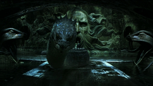 The Basilisk as seen in Harry Potter and the Chamber of Secrets.